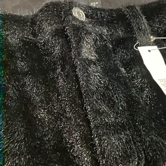 ASOS DESIGN high rise sassy cigarette pants in black faux pony skin size 12 NWT - Picture 4 of 9